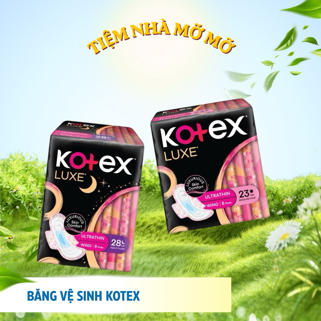 Băng Vệ Sinh Kotex LUXE Mặt Bông / CICADA - DÒNG NHẬP KHẨU CAO CẤP NGÀY/ĐÊM