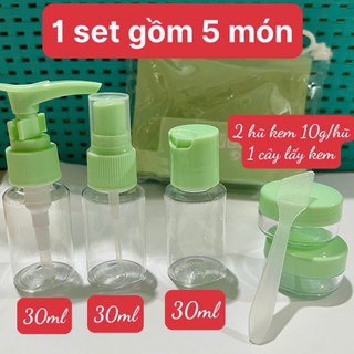 Bộ chiết mỹ phẩm các loại (5 món, 7 món)
