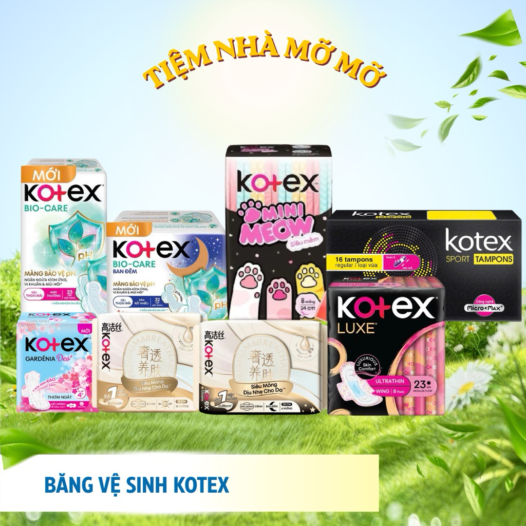 Băng Vệ Sinh Kotex Hằng Ngày / Ban Ngày / Ban Đêm / Tampon / Maxcool khô thoáng Siêu Thấm Hút