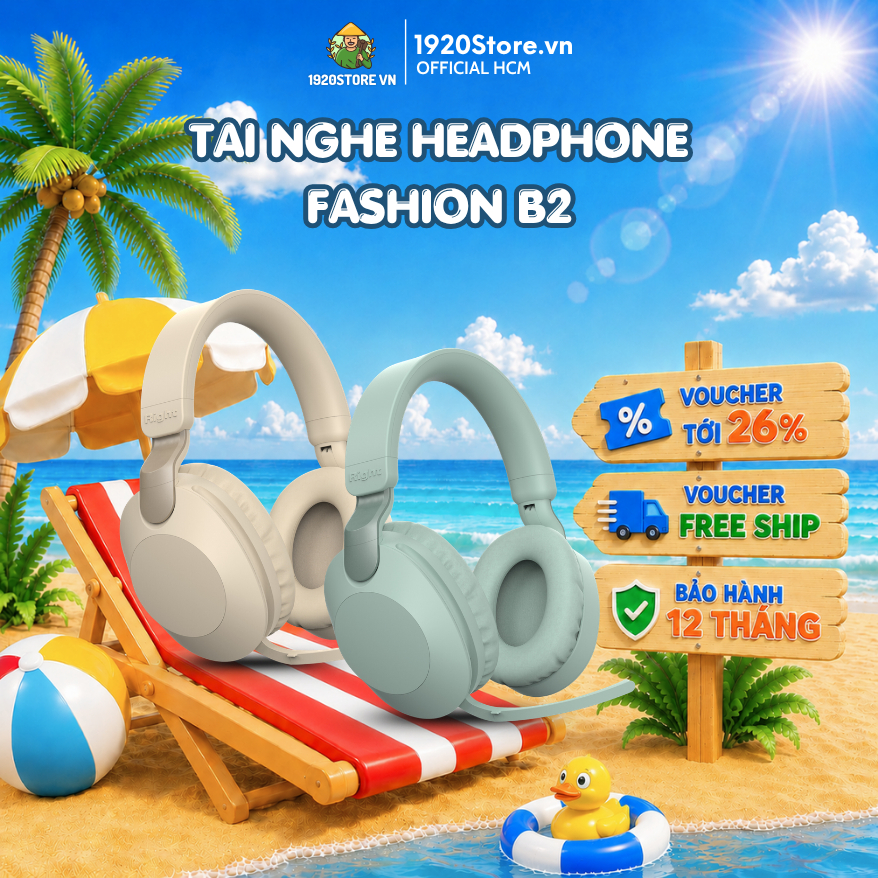 【Hỏa Tốc HCM】Tai Nghe Bluetooth Headphone Chụp Tai Fashion MS-B2 Có Mic Gập Gọn, Nghe Nhạc Đến 14H -