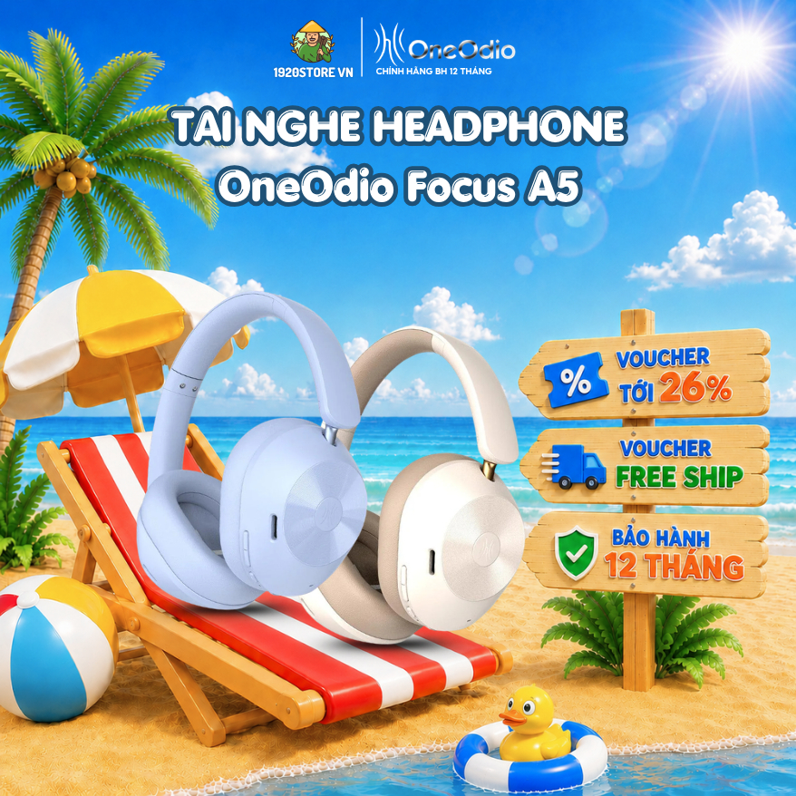 【Giao Hỏa Tốc】Tai Nghe Chụp Tai Headphone OneOdio A5 Focus, Chống Ồn ANC, Nghe Nhạc 75H - Chính Hãng