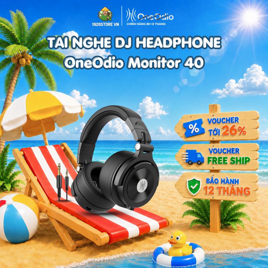 【Hỏa Tốc HCM】Tai Nghe Headphone OneOdio Monitor 40 Màng Loa 50mm, Công Suất Tối Đa 30mW, Dành Cho DJ