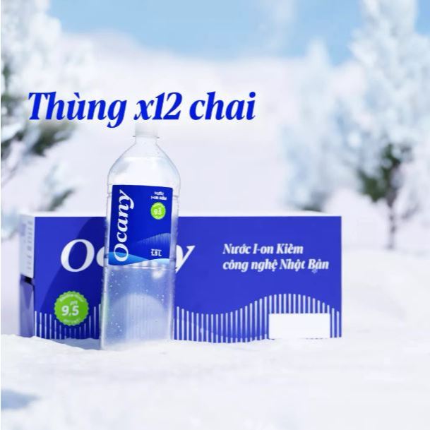 [HỎA TỐC] Thùng 12 Chai Nước Ion Kiềm Ocany Chai 1.5L