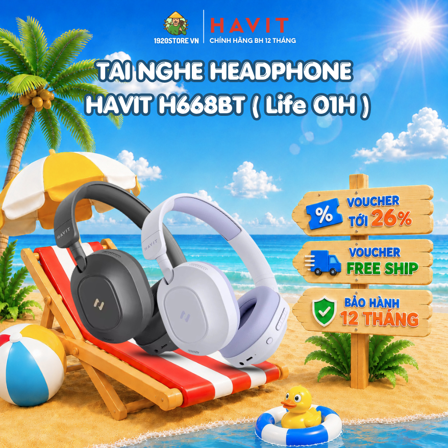 【Hỏa Tốc HCM】Tai Nghe Headphone Bluetooth HAVIT LIFE NC01H - H668BT, Chống Ồn Chủ Động ANC, Nghe Nhạ