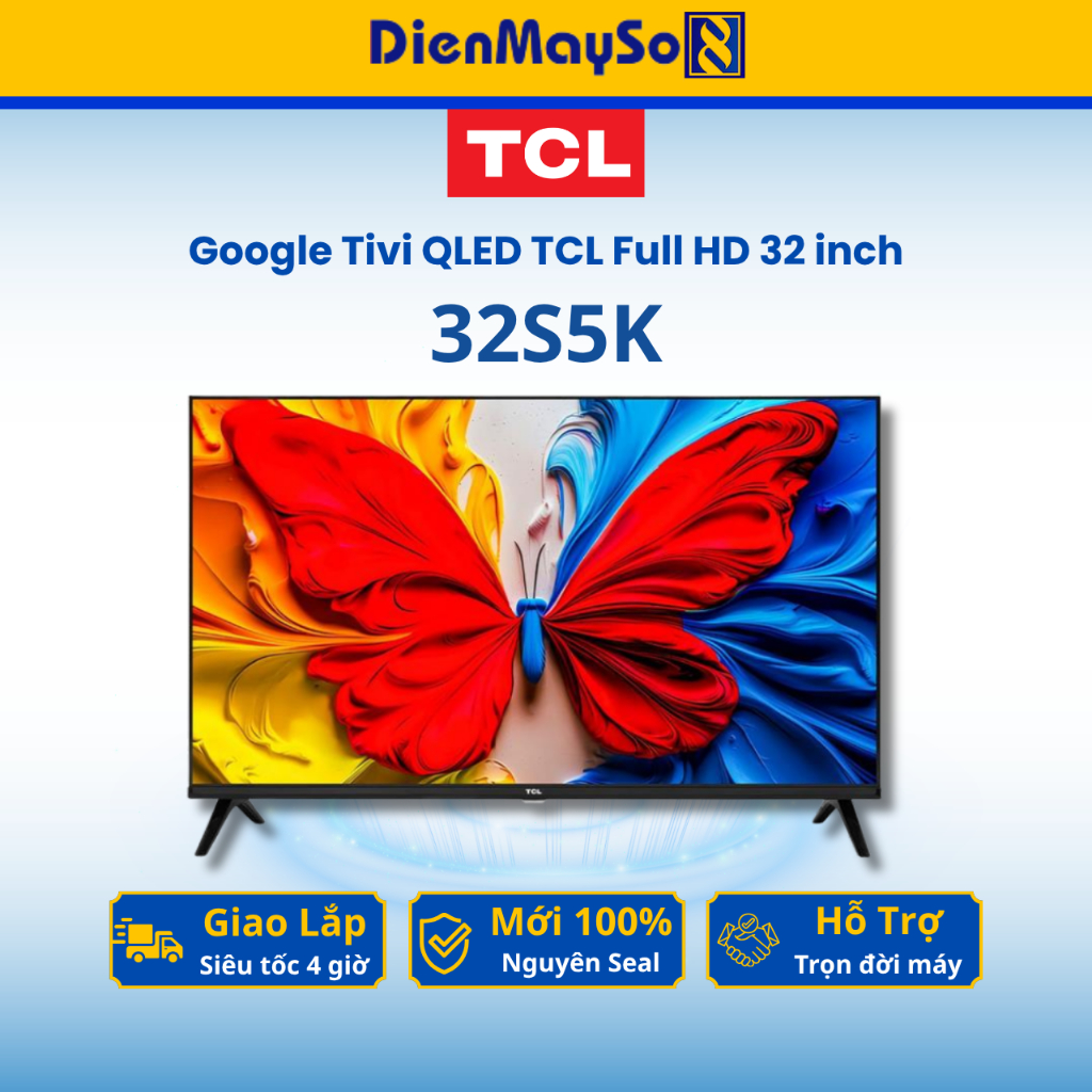 Google Tivi QLED TCL Full HD 32 inch 32S5K