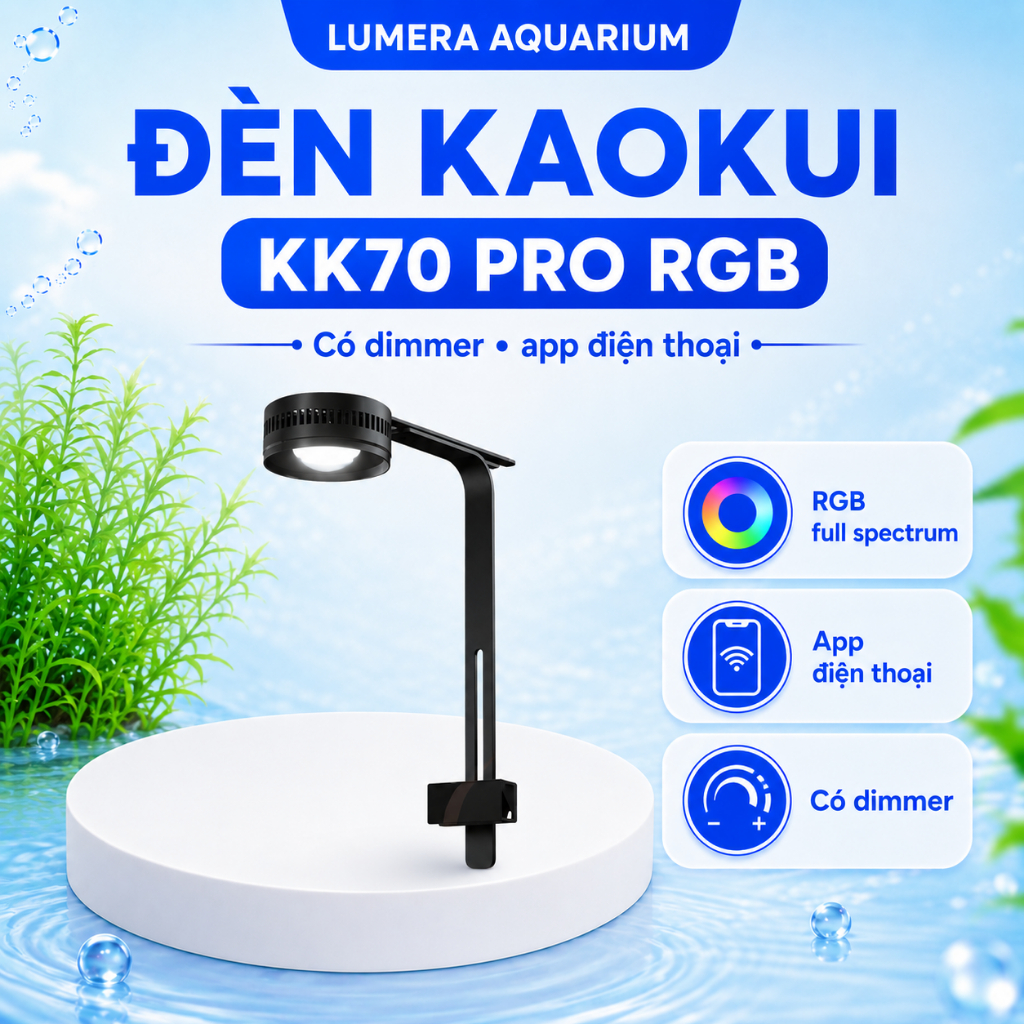 [Lumera Aquarium] Đèn Kaokui KK70 Pro RGB Có Dimmer, App Điện Thoại Cho Hồ Thủy Sinh