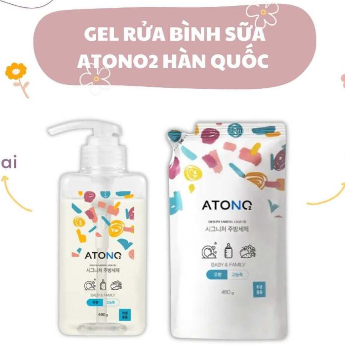 [ ATONO2 CHÍNH HÃNG ] NƯỚC RỬA BÁT ĐĨA , BÌNH SỮA  ATONO2 CHÍNH HÃNG