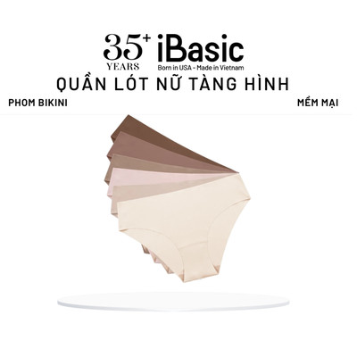 Combo 6 Quần lót nữ su lạnh iBasic không đường may phom bikini free cut PANW204