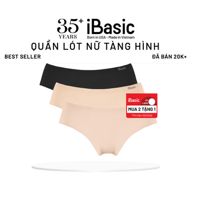 [MUA 2 TẶNG 1] Pack 3 combo quần lót nữ su lưng vừa không đường may không lộ viền iBasic PA3V188
