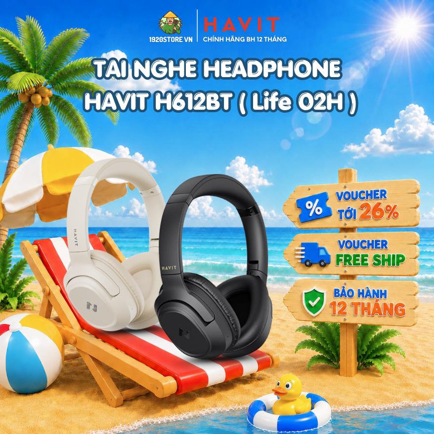 【Hỏa Tốc HCM】Tai Nghe Headphone Bluetooth HAVIT H612BT, Âm thanh Stereo, App Havit Life 02H, Nghe Đế