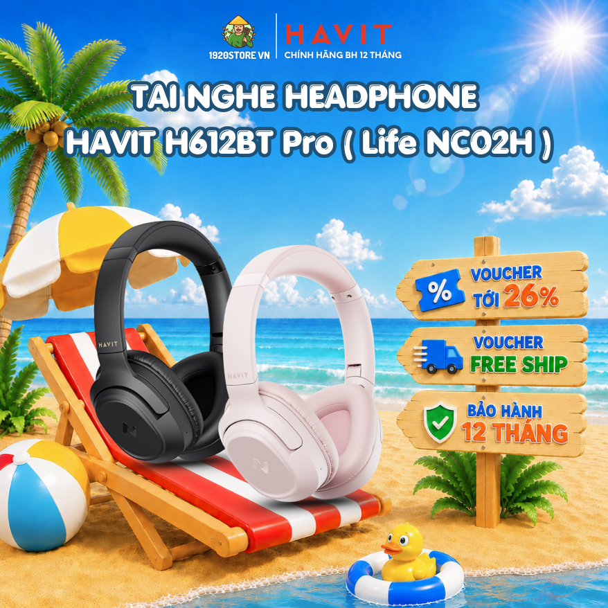 【Hỏa Tốc HCM】Tai Nghe Headphone Bluetooth HAVIT LIFE NC02H, Âm Thanh Stereo, Chống Ồn ANC -30dB, Ngh