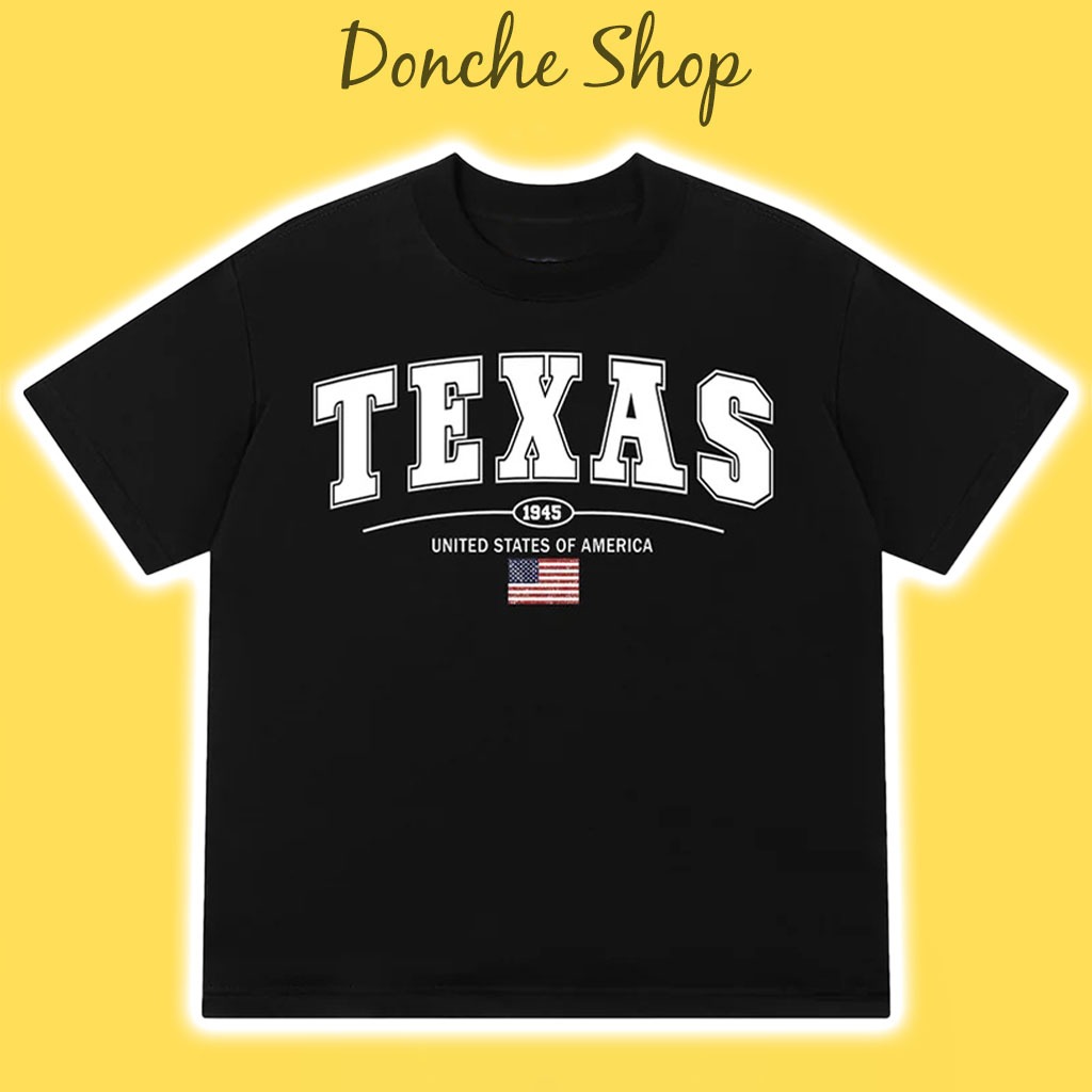 Áo Thun USA Texas 1945 Form Unisex Nam Nữ Chất Cotton Cao Cấp Áo Phông USA 1945 582299