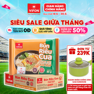 Thùng 30 gói bún riêu cua vifon 80g có gói riêu cua thật sợi bún dai mềm