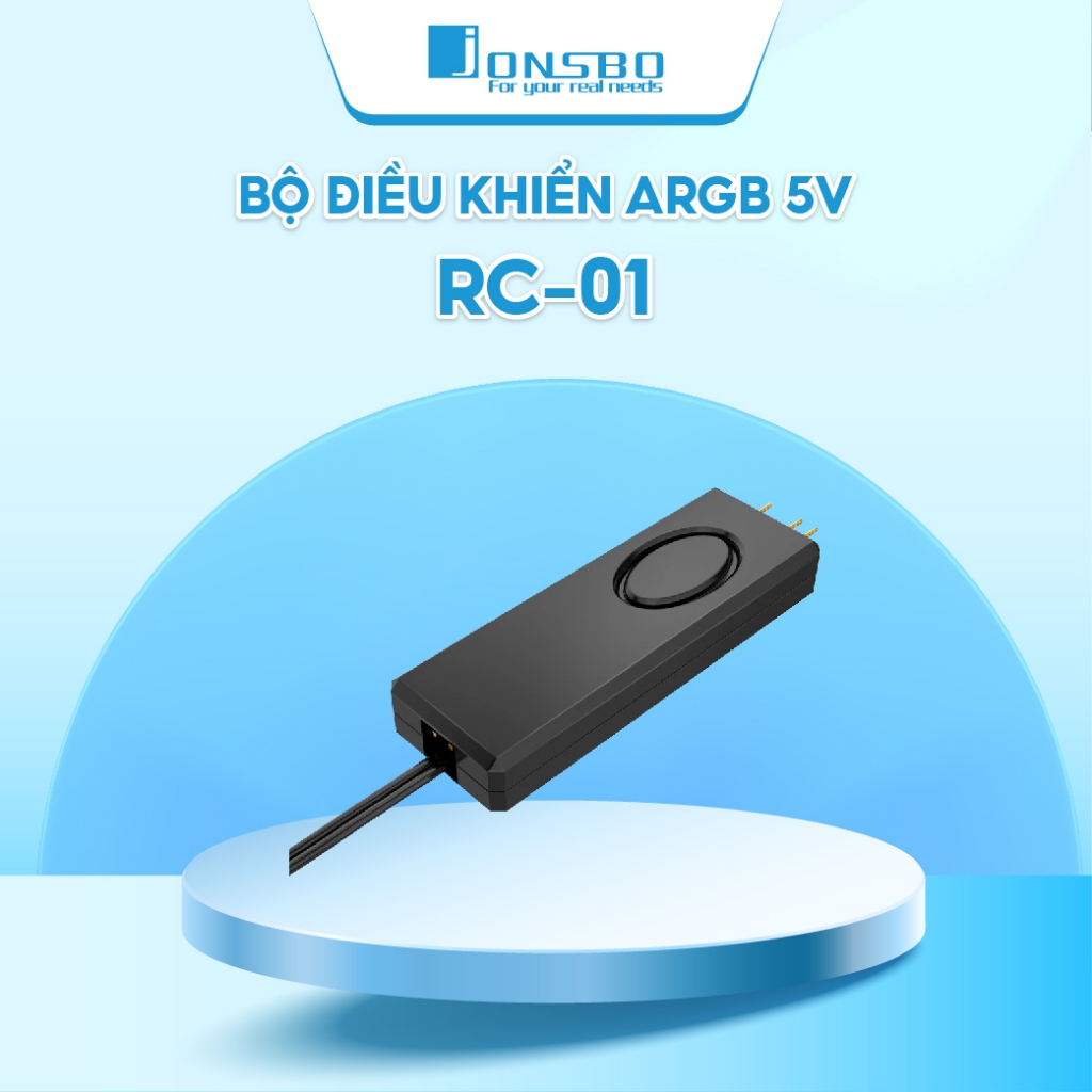 Bộ điều khiển ARGB 5V Jonsbo RC01 – Controller LED 5V 3 Pin, Điều Khiển Đèn led RGB Cho PC