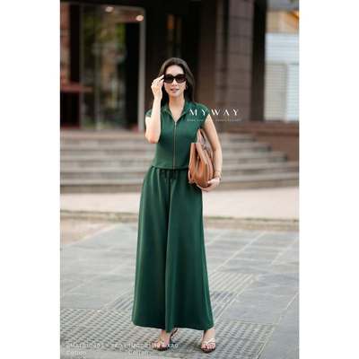 Set Áo Thun Quần Suông Nữ MY WAY Dáng Thể Thao Chất Cotton Cao Cấp 6MATB10403 1MQCB1116 XA0