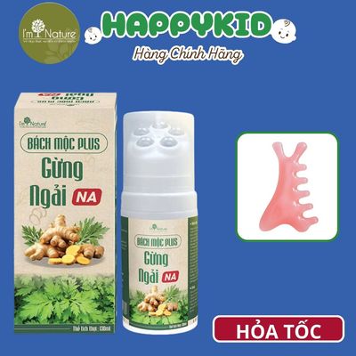 Con Lăn Bách Mộc Plus - Massage Hỗ Trợ Giảm Đau Mỏi Cổ Vai Gáy, Lưu Thông Khí Huyết - I'm Nature 3in1/130ml HÀNG CHUẨN