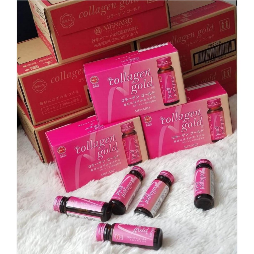 Collagen nước uống Menard Gold hỗ trợ dưỡng da căng mịn, giúp tóc chắc khỏe - Collagen Menard 10 cha