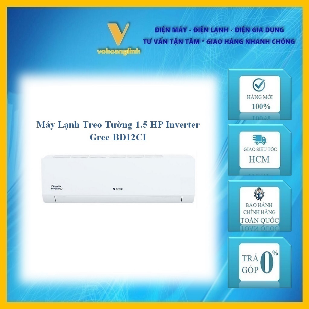 Máy Lạnh Treo Tường Gree 1.5 HP Inverter BD12CI - 2025