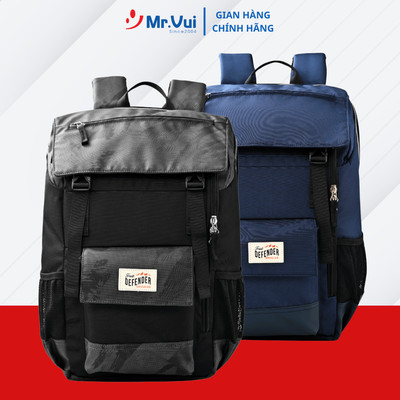 Balo du lịch Mr Vui BLDL 987, cặp thời trang nam nữ unisex phong cách basic màu đen đi chơi, đi làm