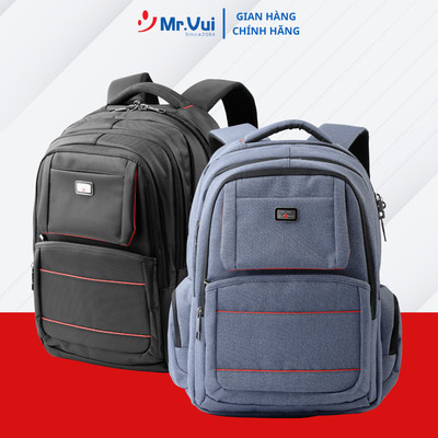 Balo laptop Mr.Vui BLLT 964, Balo đi học, đi làm đi chơi, Kích Thước (45x33x20cm), Bảo Hành 2 Năm