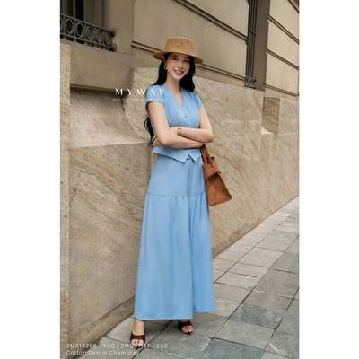 Set Sơ Mi Quần Suông Nữ MY WAY Dạo Phố Du Lịch Sang Trọng 2MA14268 2MQ01131 XA0