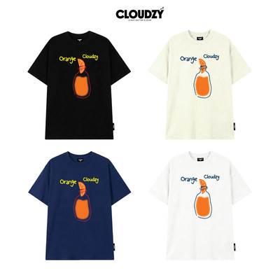 [NEW] Áo thun oversize CLOUDZY in hình cute Cloudzy 100% cotton dày dặn áo phông form rộng nam nữ unisex ORANGE