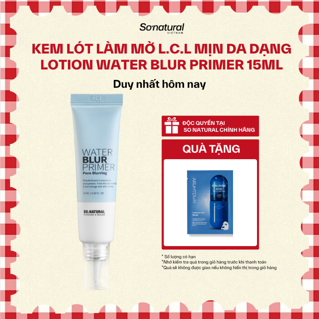 Kem Lót Làm Mờ l.c.l, Mịn Da, Hiệu Chỉnh Tone Da Theo Phân Loại Water - Selfie Blur Primer So Natural | BigBuy360 - bigbuy360.vn