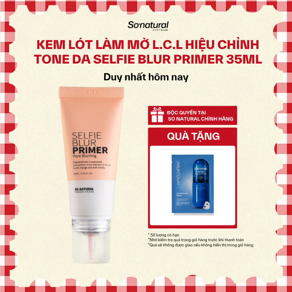 Kem Lót Làm Mờ l.c.l, Mịn Da, Hiệu Chỉnh Tone Da Theo Phân Loại Water - Selfie Blur Primer So Natural | BigBuy360 - bigbuy360.vn