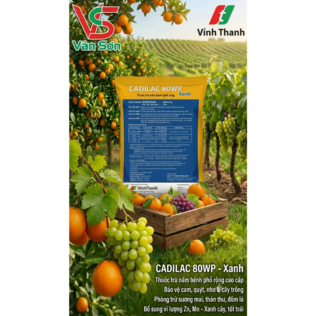 Thuốc Trừ Bệnh CADILAC 80WP XANH Gói 1kg