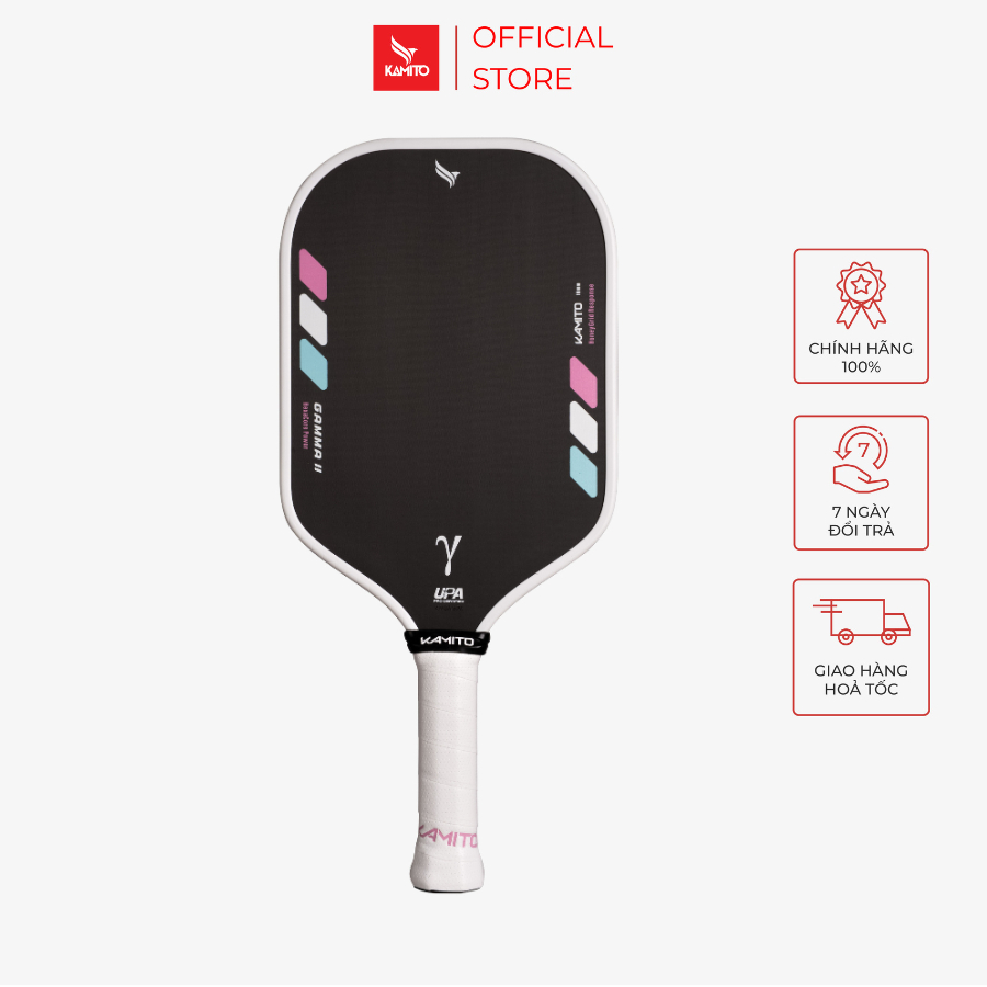 Vợt Pickleball Kamito Gamma II (16mm), Lõi tổ ong PP Honeycomb, cân bằng độ nảy, kiểm soát bóng