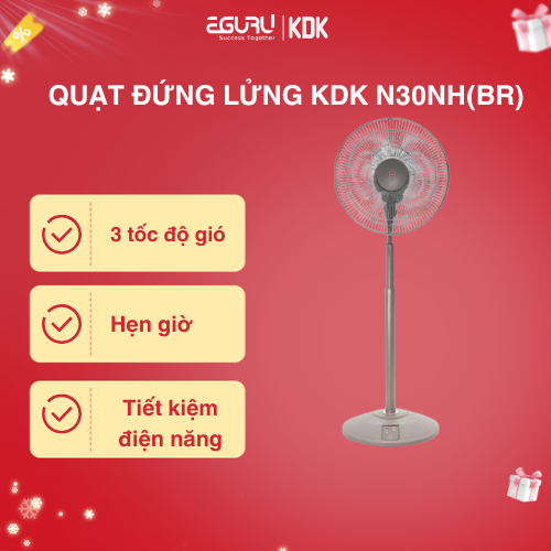 Quạt đứng Nhật KDK N30NH(BR) - 5 cánh- Bảo hành chính hãng