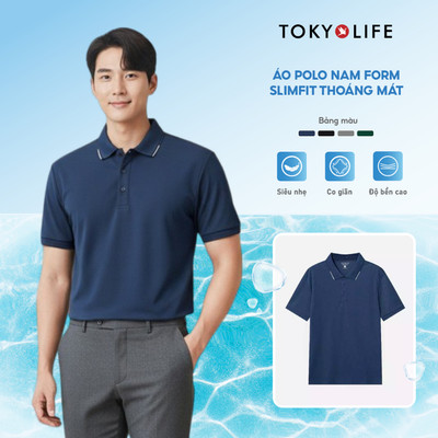 Áo Polo Nam TOKYOLIFE form slimfit thoáng mát 40004727 TDH