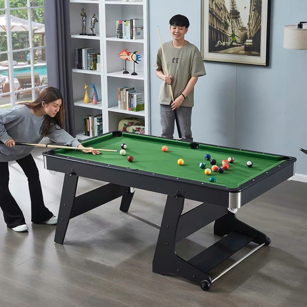 Bàn Bida 1m6 Ipool Z4 Cỡ Lớn Chân Gập Gọn, Bánh Xe Di chuyển,Bi A Lỗ 1,6m Mini Full Phụ Kiện Nỉ Nhập