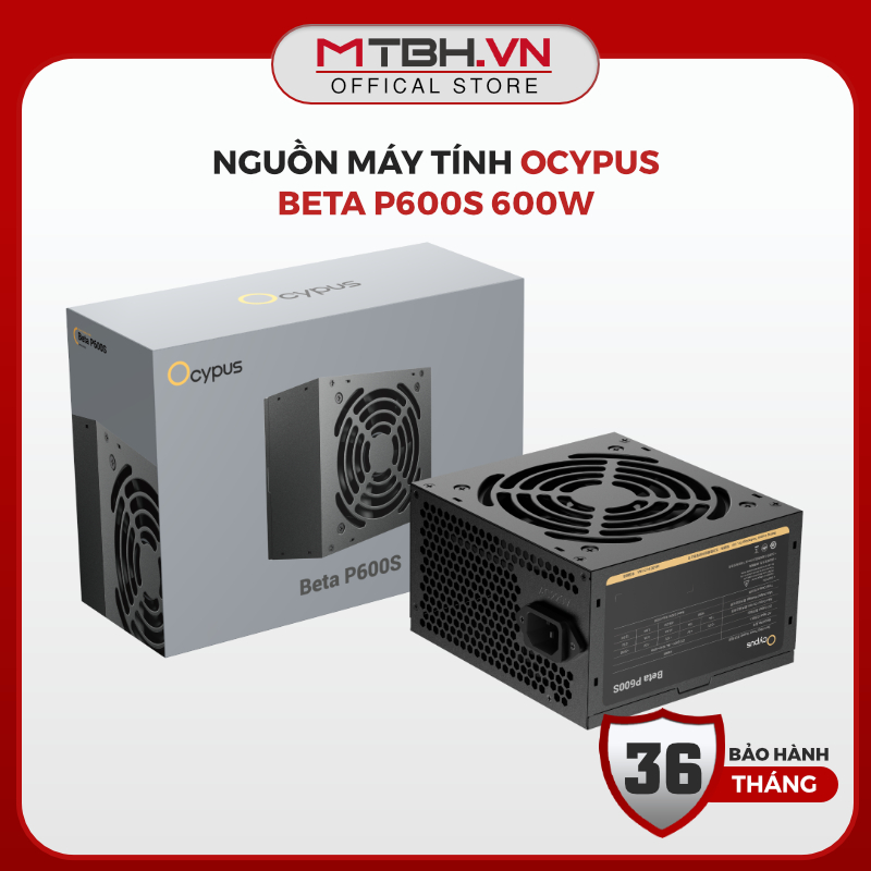 Nguồn Máy Tính Ocypus Beta P600S 600W - Hàng Chính Hãng