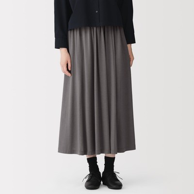[26AW] MUJI Chân Váy Nữ Vải Jersey Lyocell