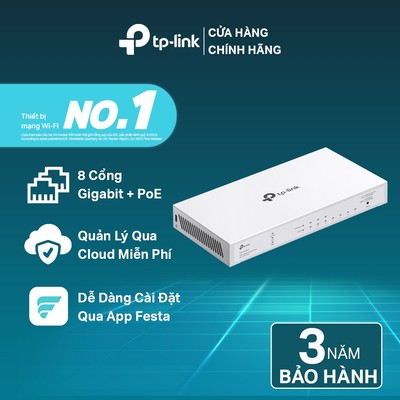 Switch TP-Link Festa FS308G – Smart Switch 8 Cổng Gigabit, Quản Lý Cloud Miễn Phí