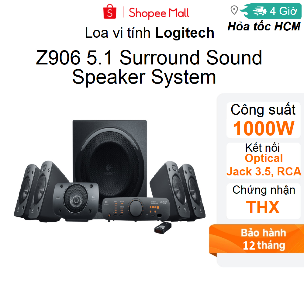 Loa Vi Tính Logitech Z906 âm thanh 5.1 công suất 500W Surround Sound Speaker System