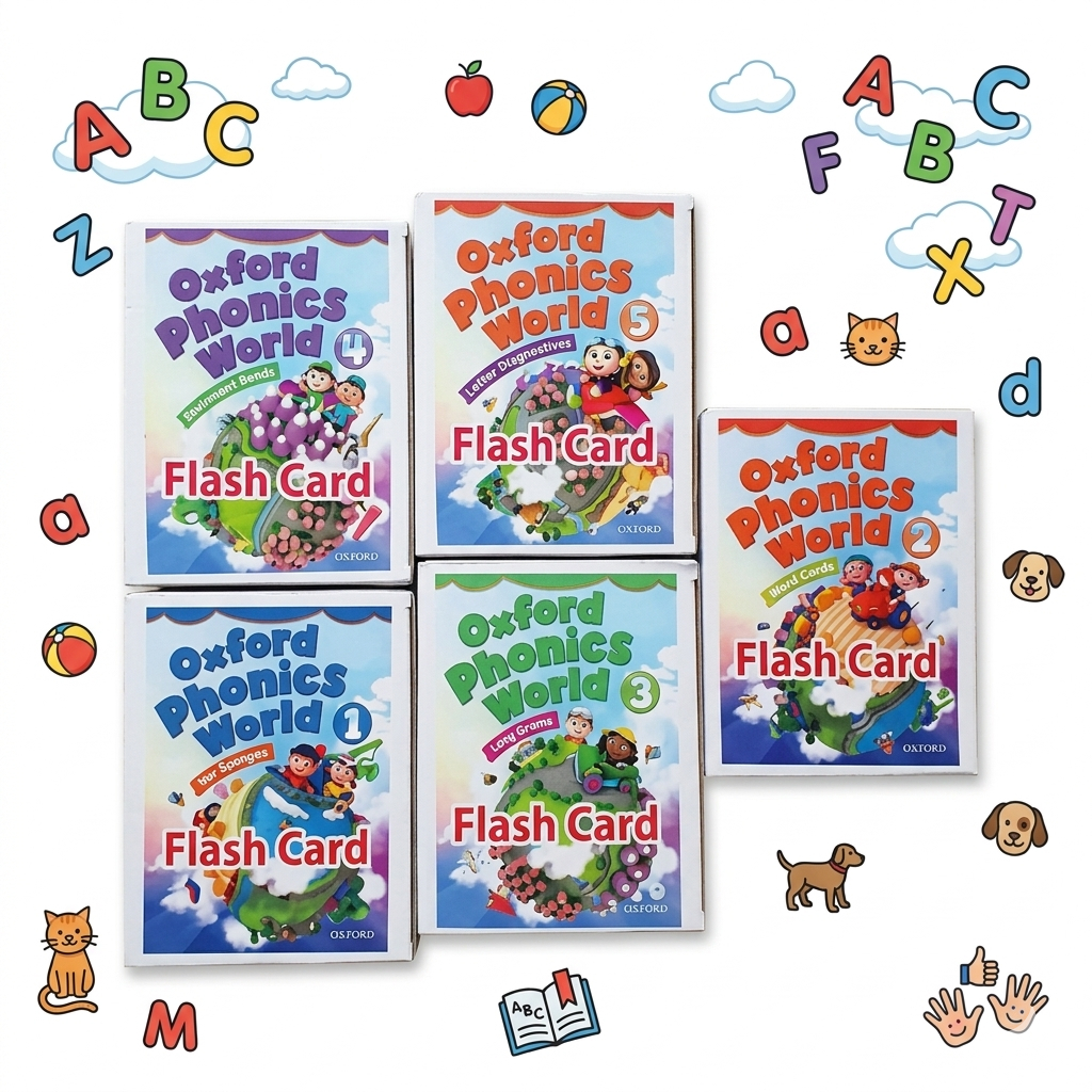 Thẻ học - Flashcard OXFORD Phonics World 1 - 5