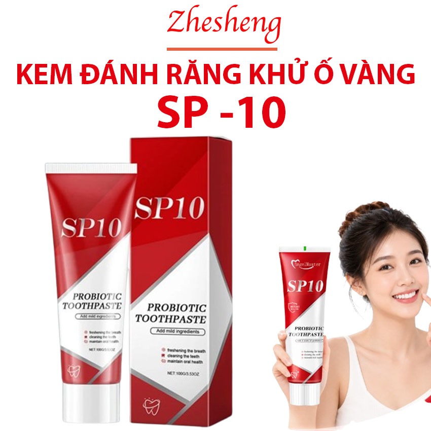 Kem Trắng Răng SP10 Toothpaste - Kem SP10 Fresh Toothpaste Khử Mùi Hôi Miệng, Giảm Viêm Nướu, Sâu Ră