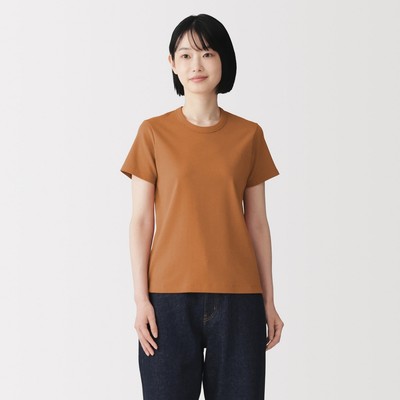 [26AW] MUJI Áo Thun Nữ Vải Cool Touch Chống Mồ Hôi Tay Ngắn