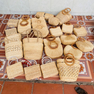 Túi cói ⚡ CỰC HOT ⚡ Túi lục bình Vintage đi biển, chụp ảnh decor, kiểu dáng siêu đẹp