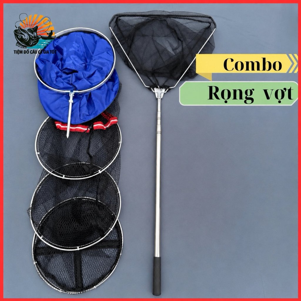 Combo vợt innox 2m1 và rọng đựng cá song ngư giá rẻ vợt innox 2m1 câu đơn đài fishing
