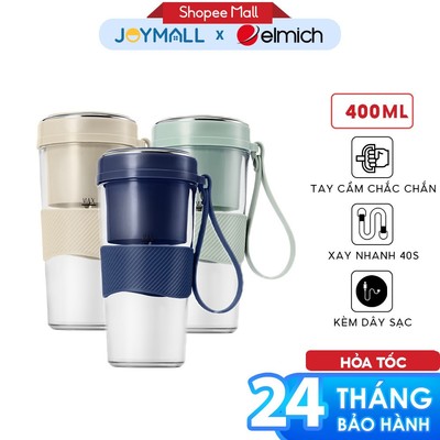 Máy Xay Sinh Tố Cầm Tay Elmich BLE9215 400ml, Hàng Chính Hãng, Xay Nhanh 40s - JoyMall