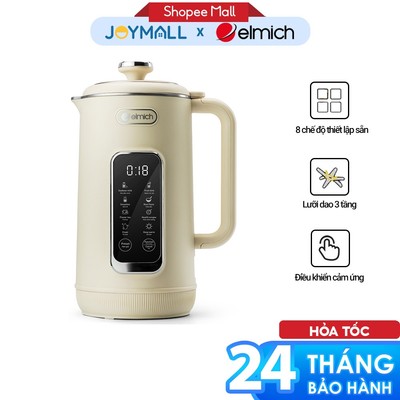 Máy làm sữa hạt Elmich 1L CBE-8650, Hàng chính hãng, 7 chế độ nấu, điều khiển cảm ứng - JoyMall