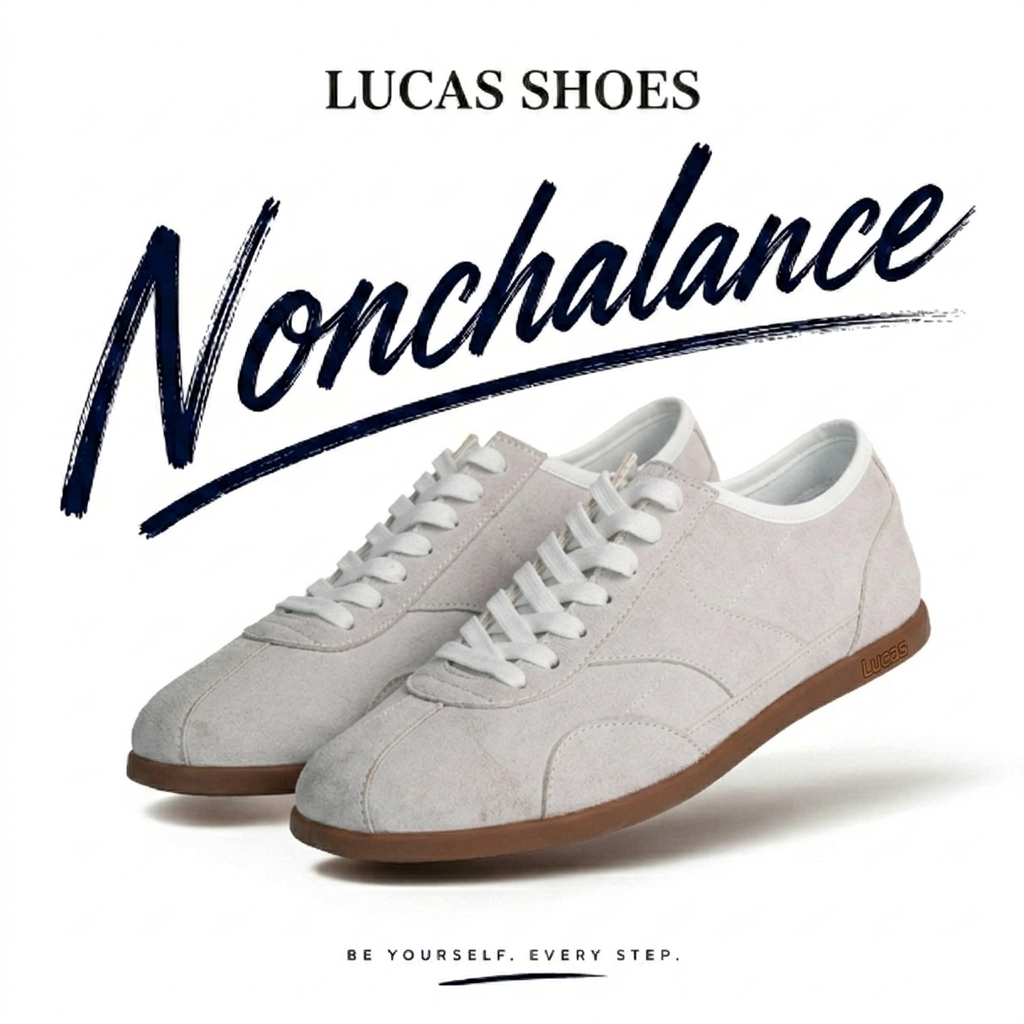 Giày Sneaker Nam NOVE Beige Da Bò Lộn Cao Cấp Tối Giản Dễ Phối Đồ Lucas Shoes