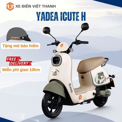 [Nhận ở HCM] Xe điện YADEA I-Cute H có bàn đạp - nhỏ gọn, cốp rộng dễ thương