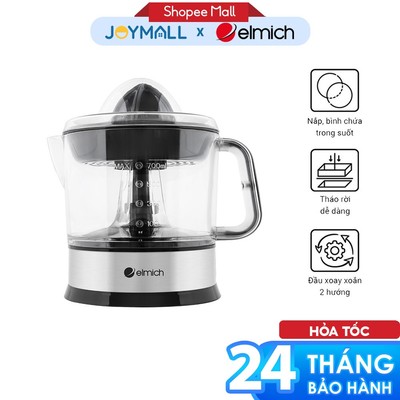 Máy Vắt Cam Elmich CJE-3921OL 700ml, Hàng Chính Hãng, Xoay Ép 2 Chiều Vắt Kiệt Nước Cam - JoyMall