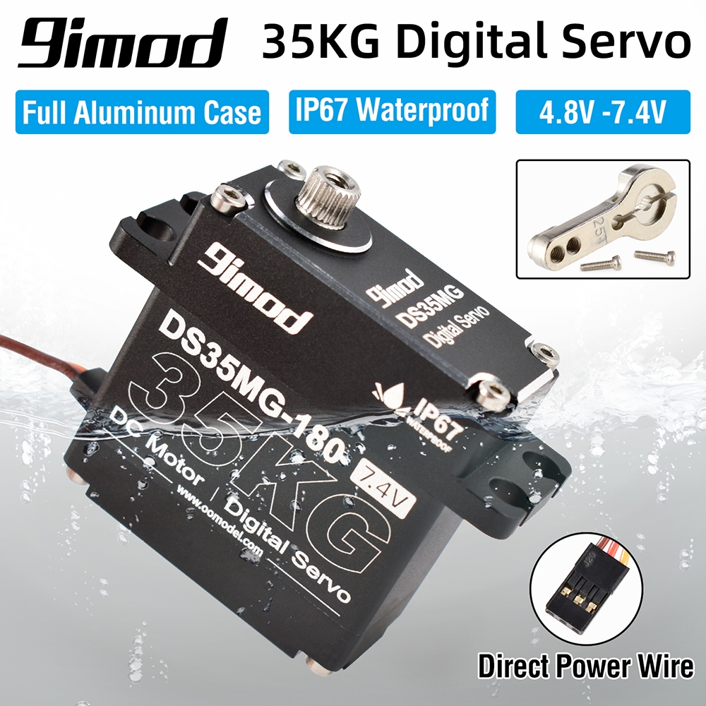 RC Servo 9imod DS35MG 35kg Waterpoof Metal Servo 180° for 1:8 1:10 RC Crawler SCX10 TRX4