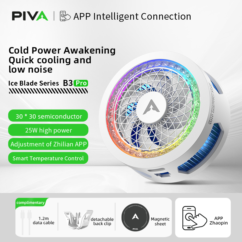 Piva B3 Quạt tản nhiệt sò lạnh điện thoại thế hệ mới làm lạnh đóng băng hỗ trợ tăng fps liên quân PUBG | BigBuy360 - bigbuy360.vn