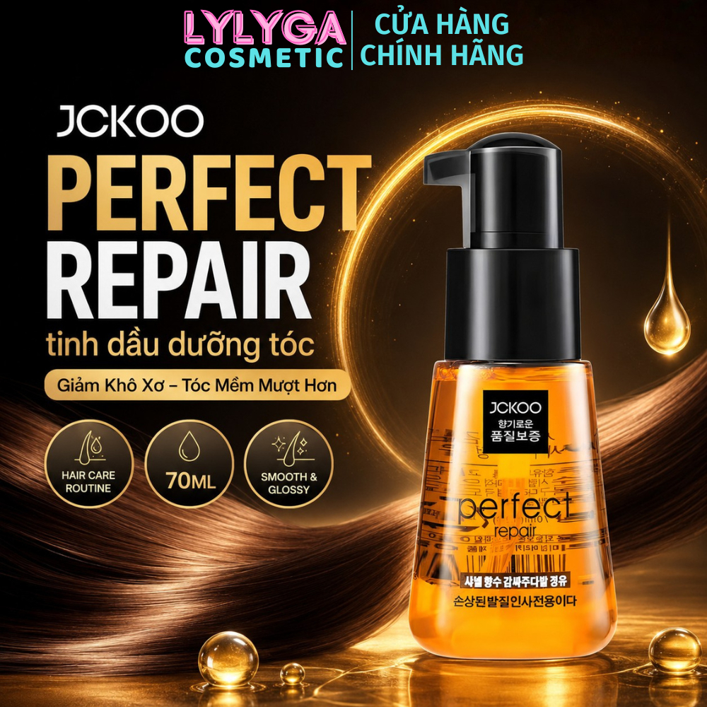 Tinh dầu dưỡng tóc JCKOO Perfect Repair 70ml oil Serum phục hồi dưỡng tóc uốn, nhuộm, tóc hư tổn khô xơ giữ nếp tóc TD08